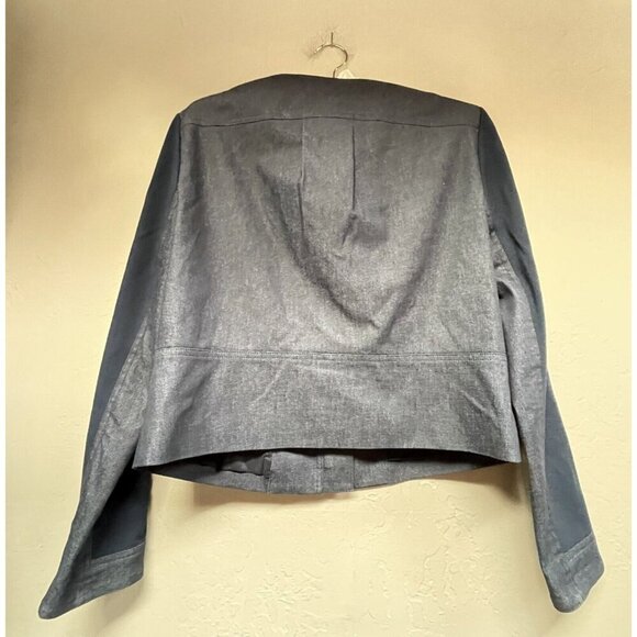 Doncaster Women's 14 Semi-Casual Navy Crew Neck Long Sleeve Full Zip Top Jacket - Picture 2 of 10